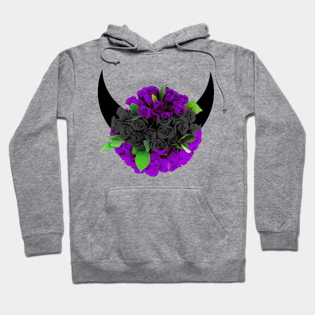 PURPLE DARK ROSE Hoodie by bnahart